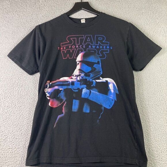 Force Awakens Star Wars‎ T-Shirt Mens Size Medium Stormtrooper Graphic Tee Black - Picture 7 of 11